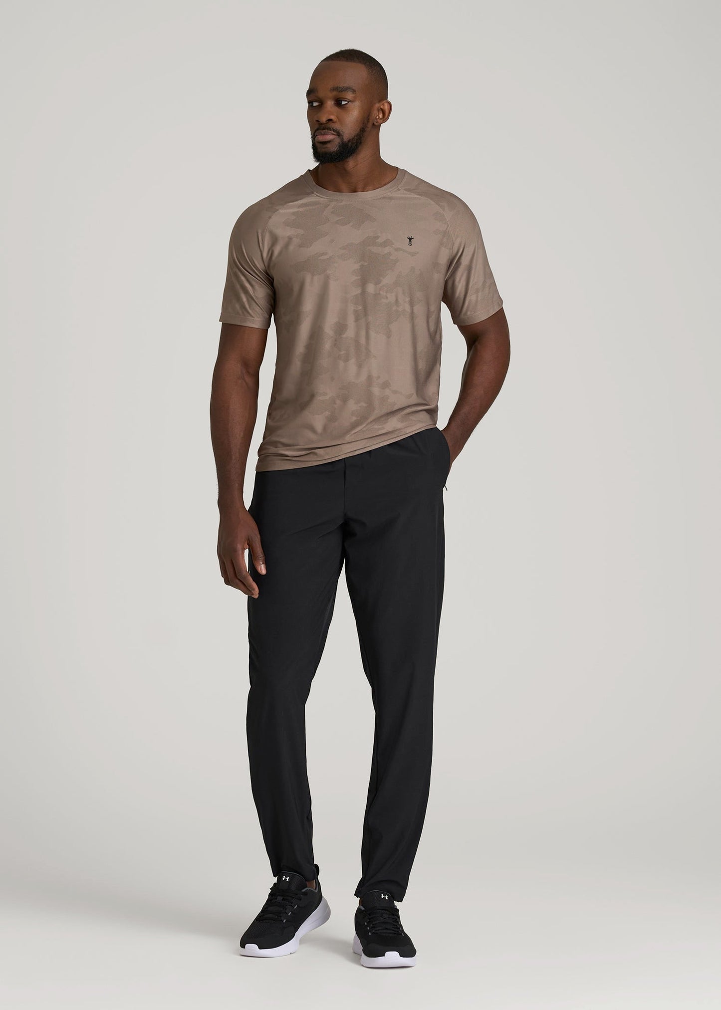 American Tall Men Featherweight Running Pants for Tall Men in Black