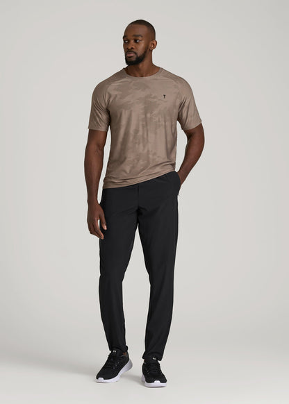 American Tall Men Featherweight Running Pants for Tall Men in Black