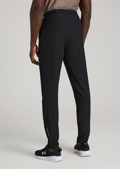 American Tall Men Featherweight Running Pants for Tall Men in Black