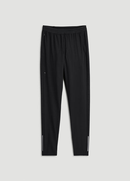 American Tall Men Featherweight Running Pants for Tall Men in Black