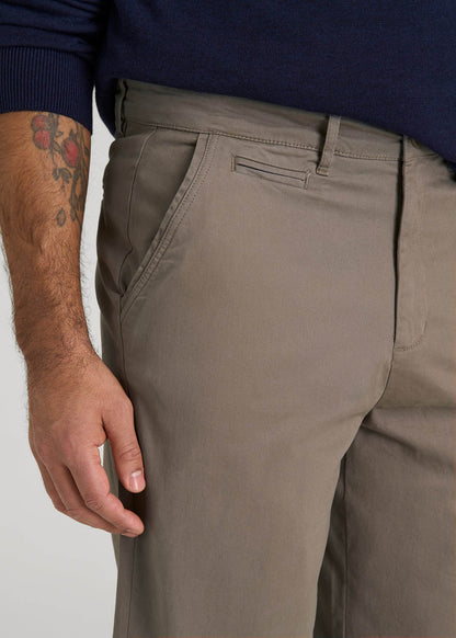 American Tall Men Chino Shorts for Tall Men in Dark Sand