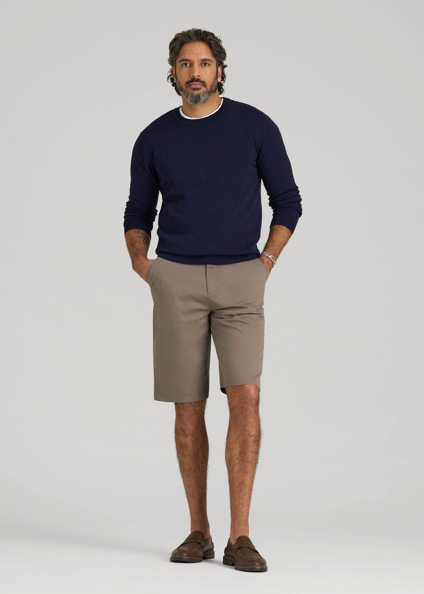 American Tall Men Chino Shorts for Tall Men in Dark Sand