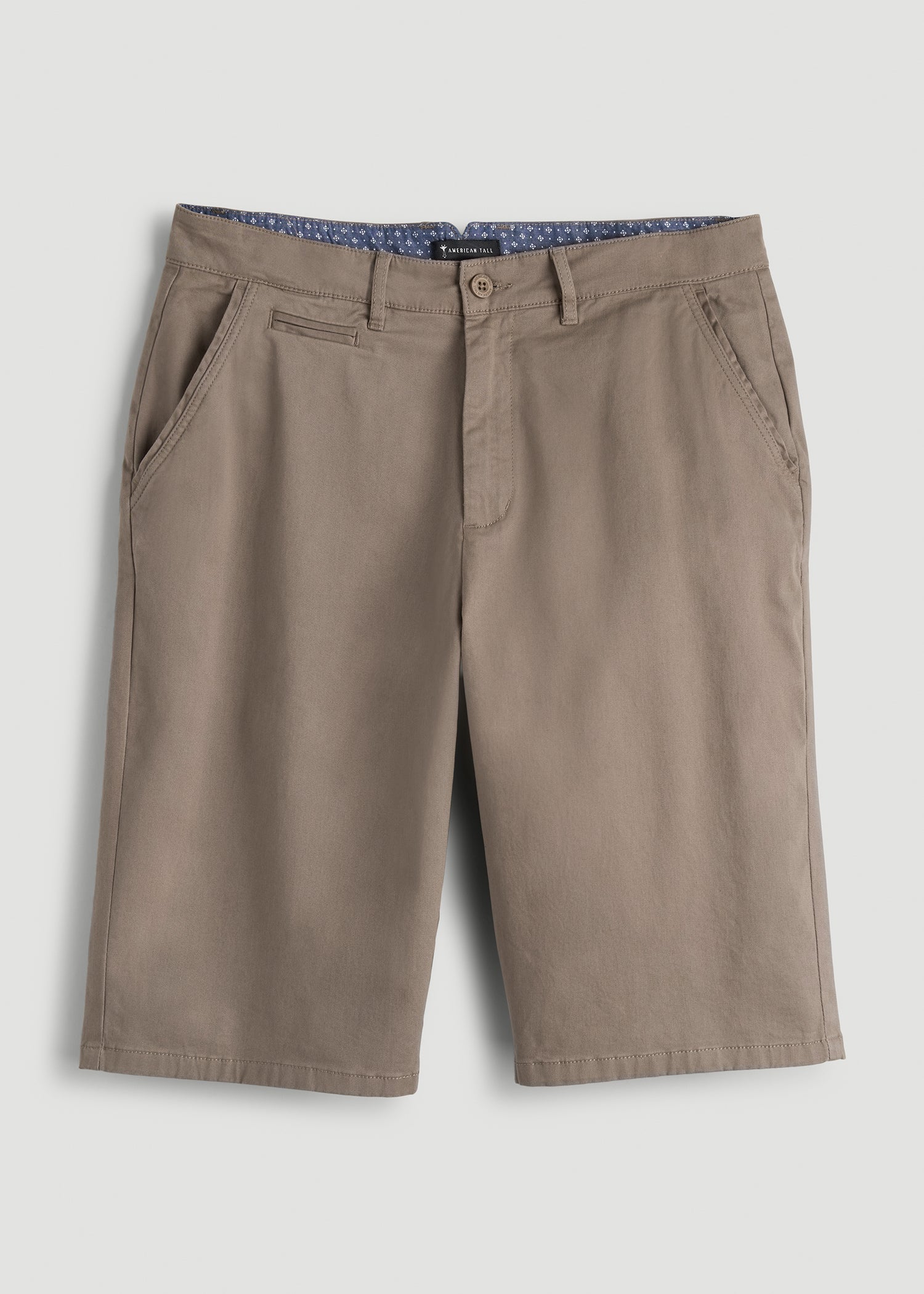American Tall Men Chino Shorts for Tall Men in Dark Sand