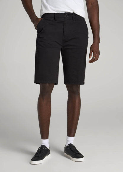 American Tall Men Chino Shorts for Tall Men in Black