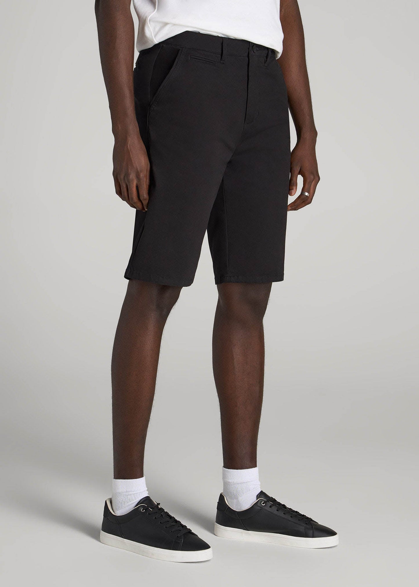 American Tall Men Chino Shorts for Tall Men in Black