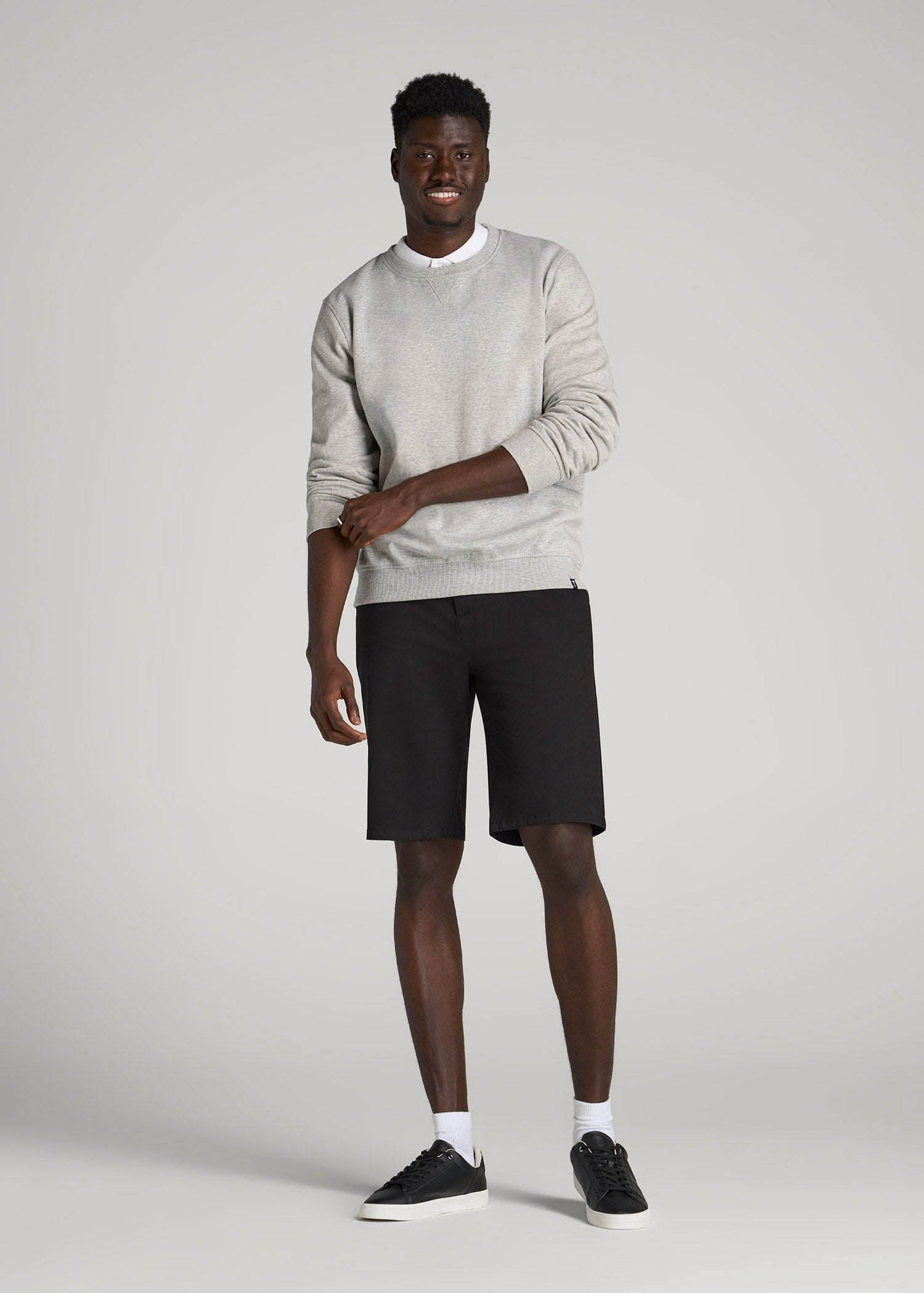 American Tall Men Chino Shorts for Tall Men in Black