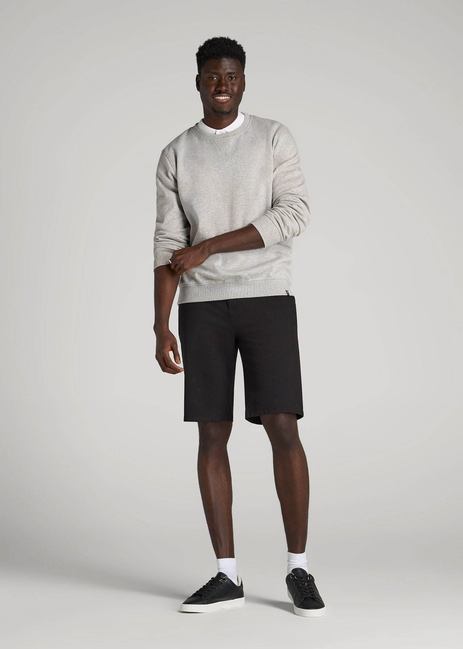 American Tall Men Chino Shorts for Tall Men in Black