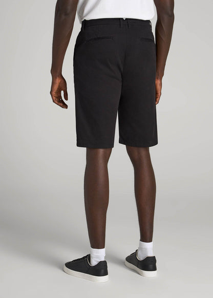 American Tall Men Chino Shorts for Tall Men in Black