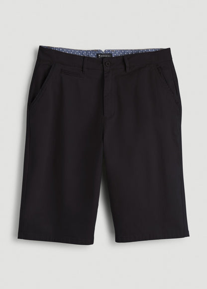American Tall Men Chino Shorts for Tall Men in Black