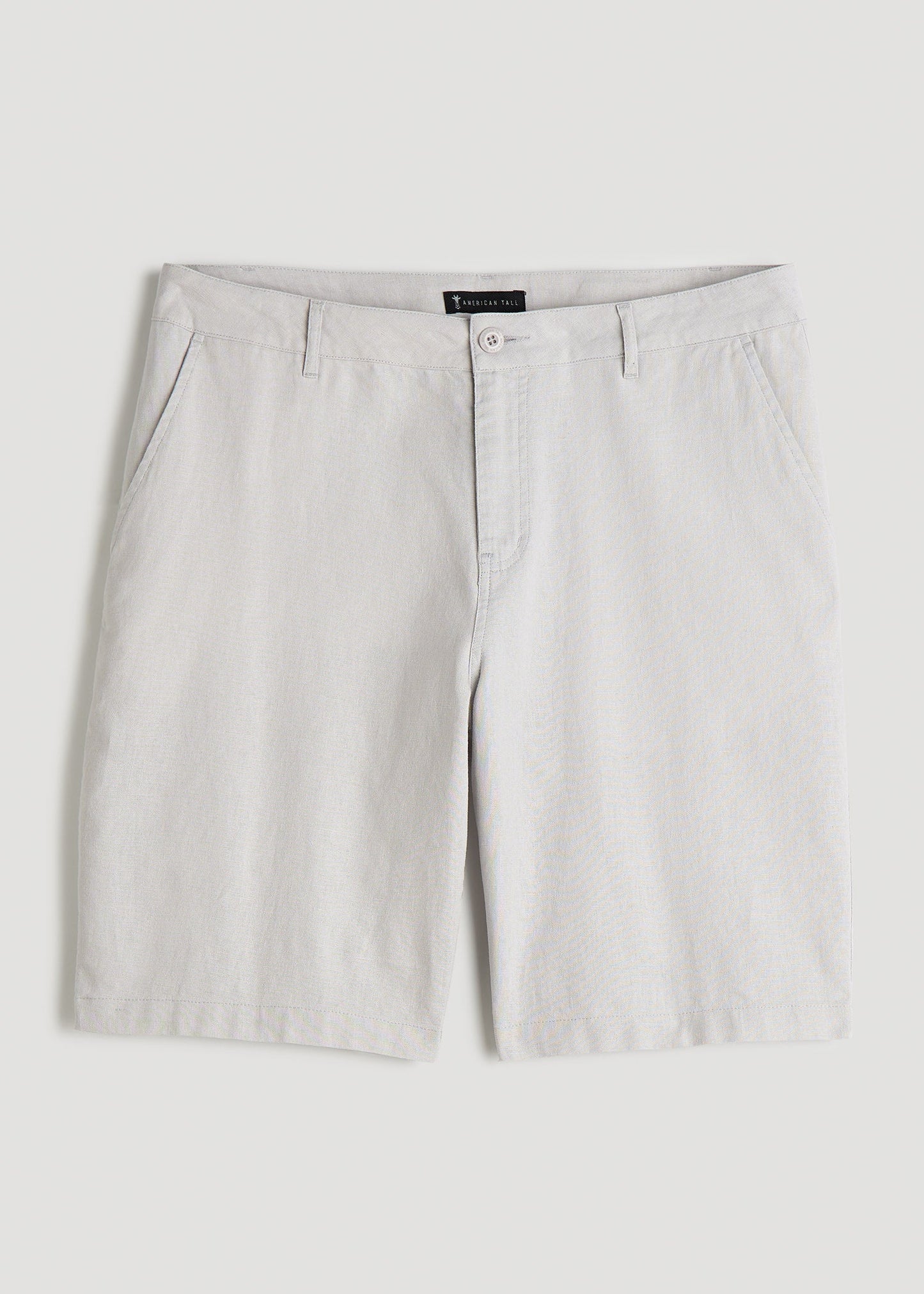 American Tall Men Linen Shorts For Tall Men in Vapor Grey