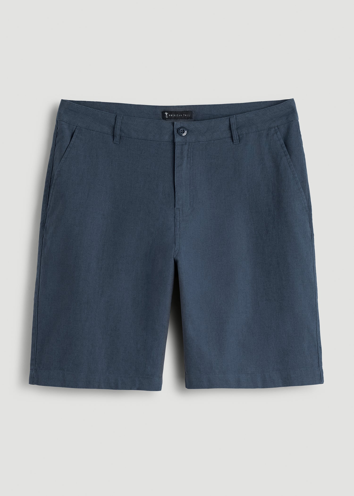 American Tall Men Linen Shorts For Tall Men in Chambray Linen