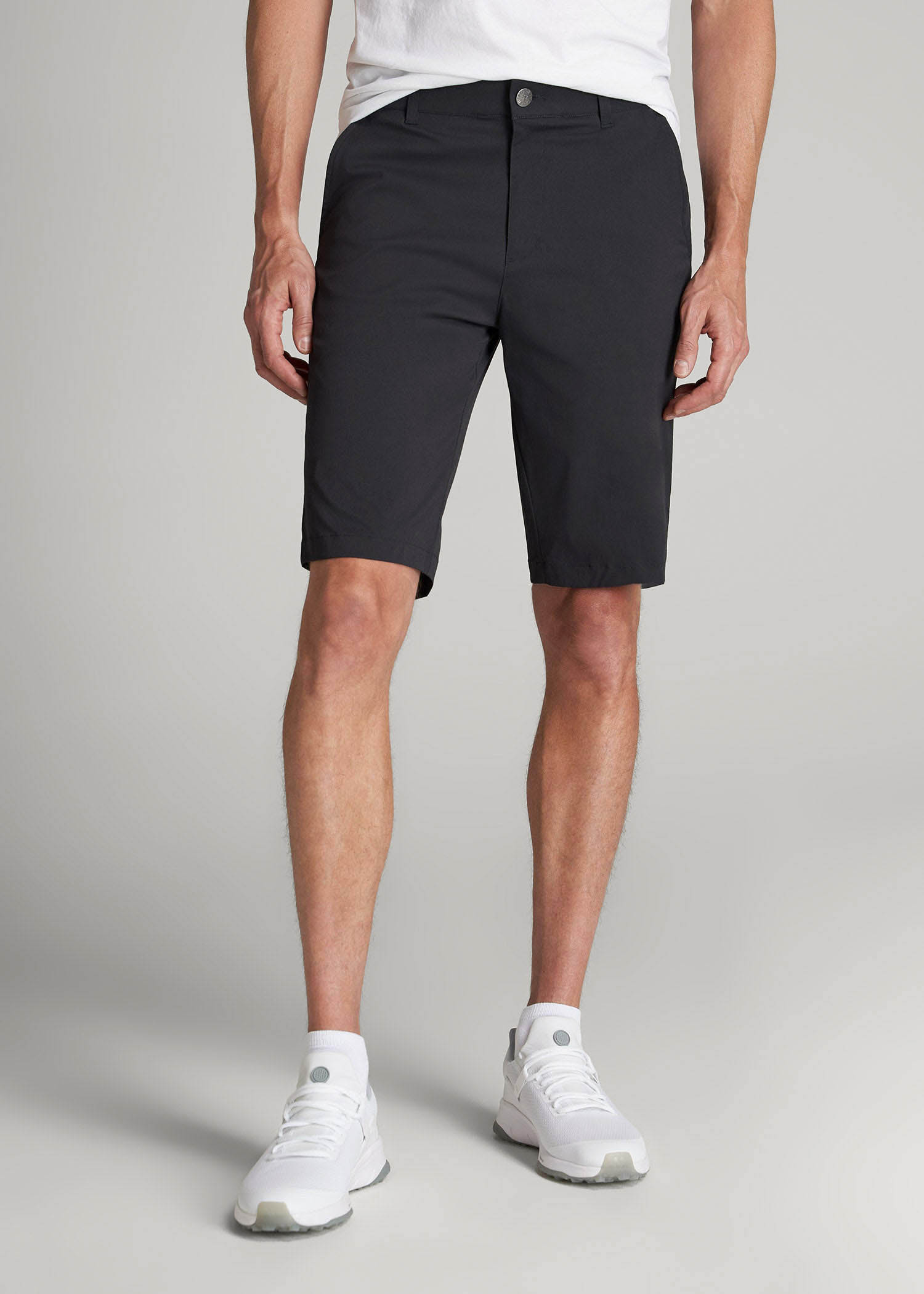 American Tall Men Traveler Chino Shorts for Tall Men in Black