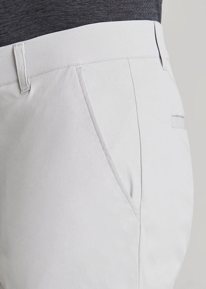 American Tall Men Traveler Chino Shorts for Tall Men in Light Grey