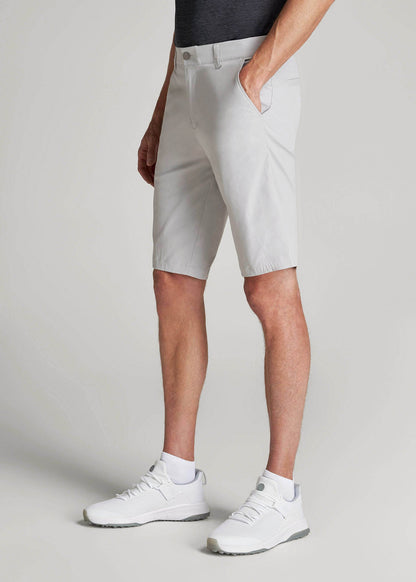 American Tall Men Traveler Chino Shorts for Tall Men in Light Grey