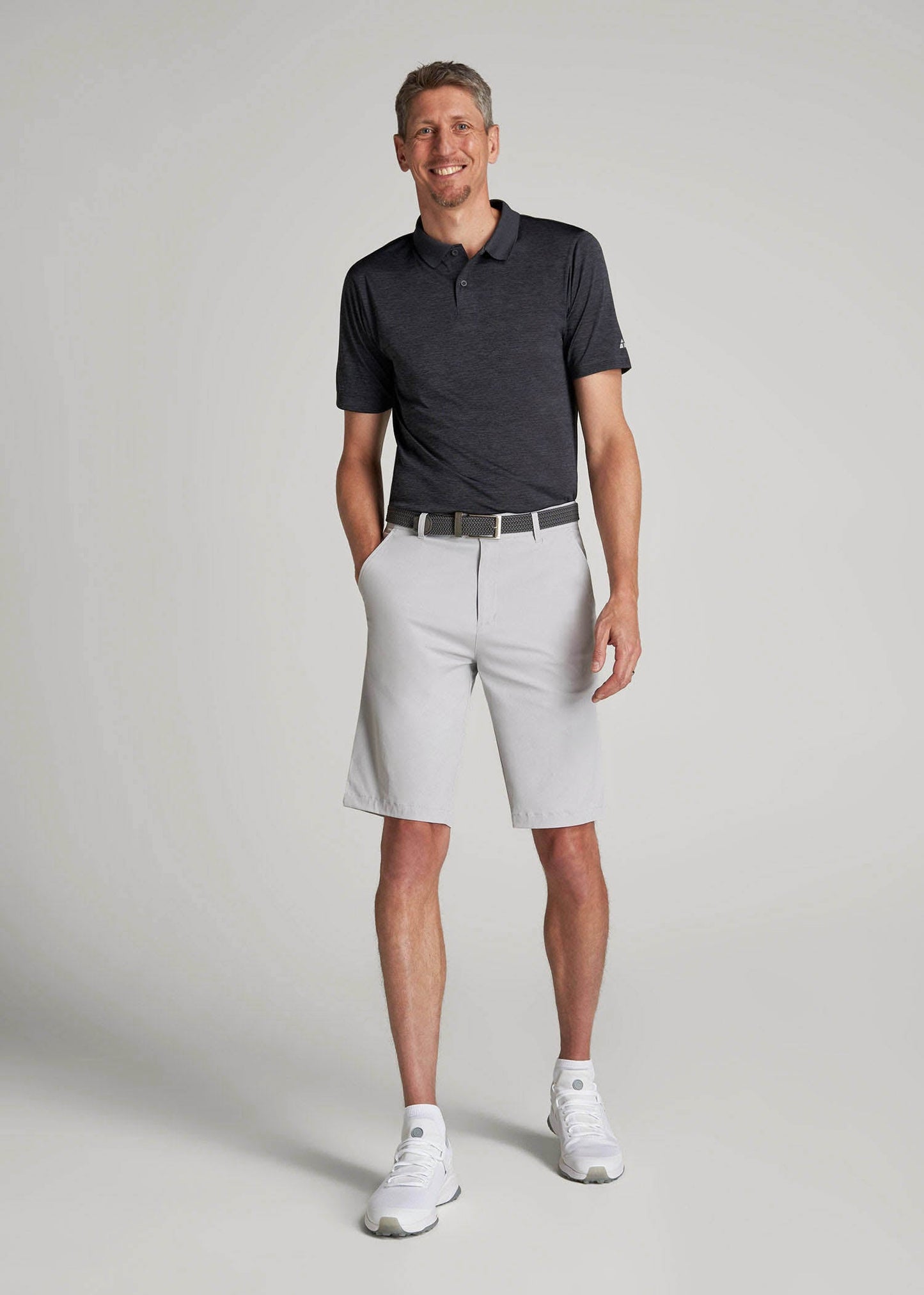 American Tall Men Traveler Chino Shorts for Tall Men in Light Grey