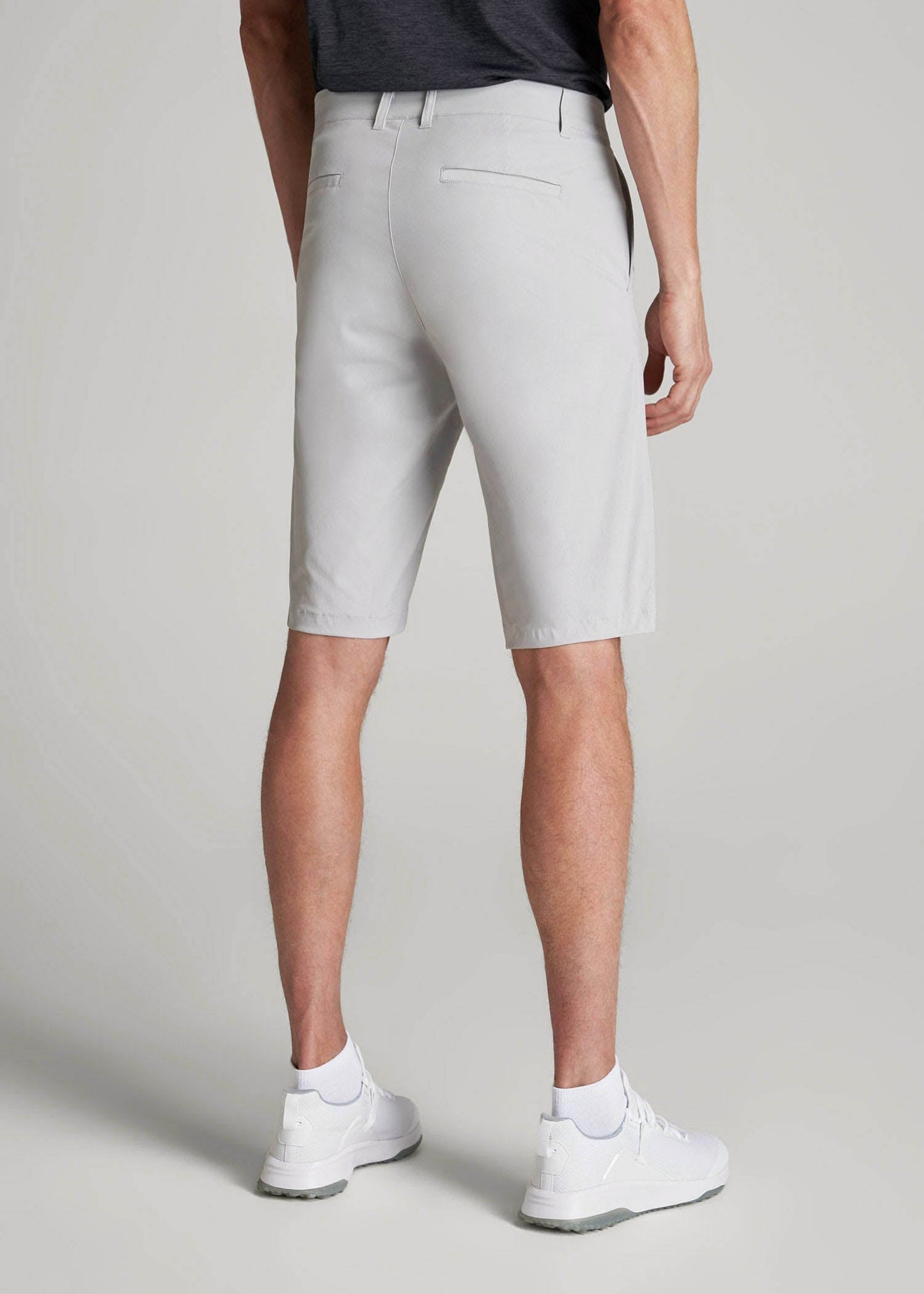 American Tall Men Traveler Chino Shorts for Tall Men in Light Grey