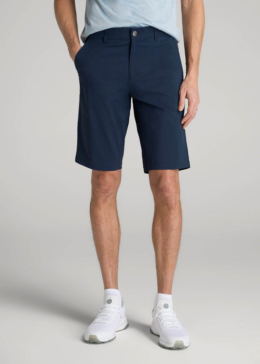 American Tall Men Traveler Chino Shorts for Tall Men in Marine Navy