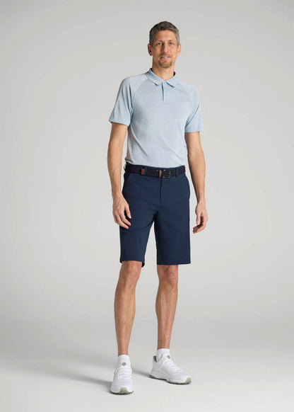 American Tall Men Traveler Chino Shorts for Tall Men in Marine Navy