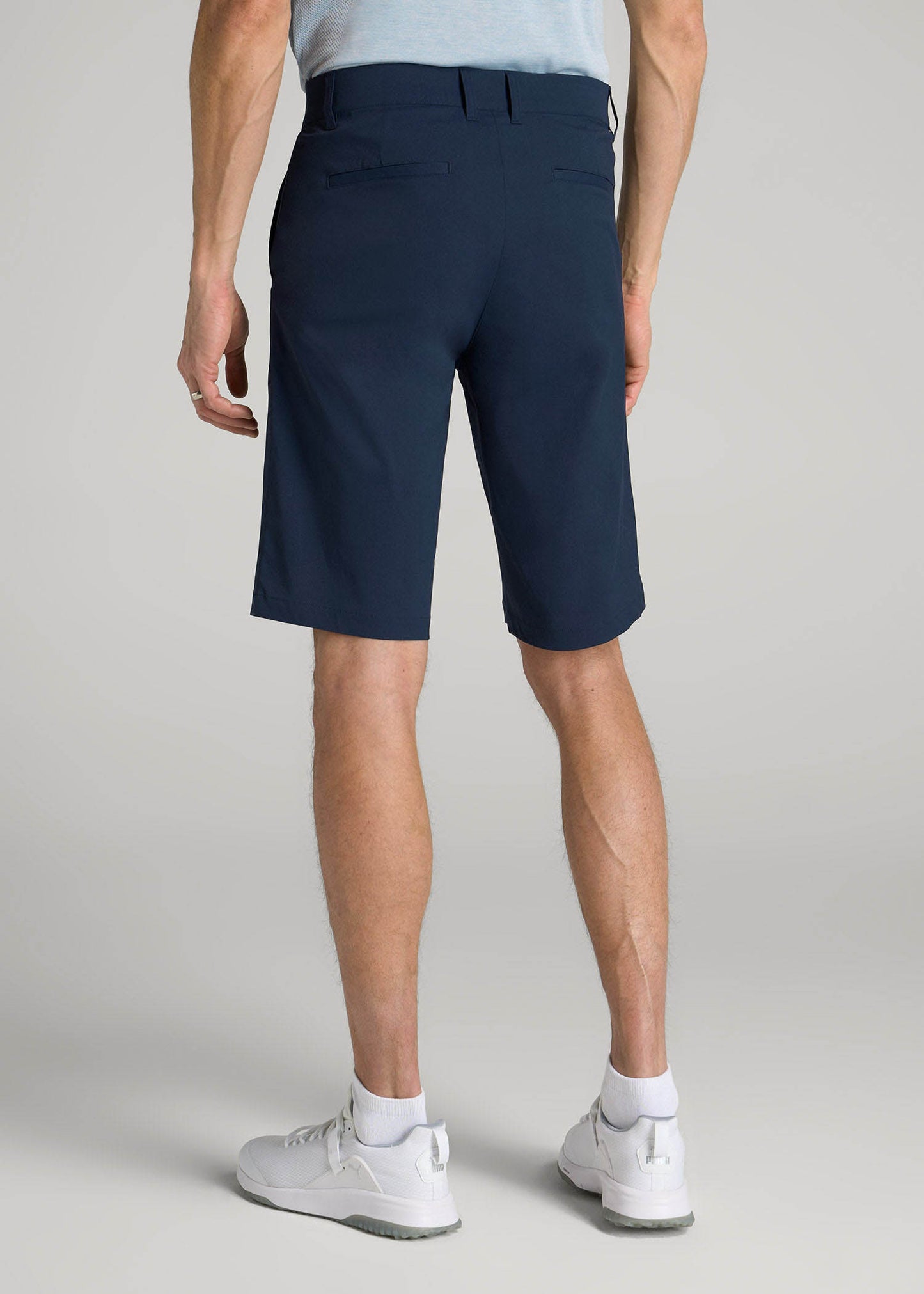 American Tall Men Traveler Chino Shorts for Tall Men in Marine Navy