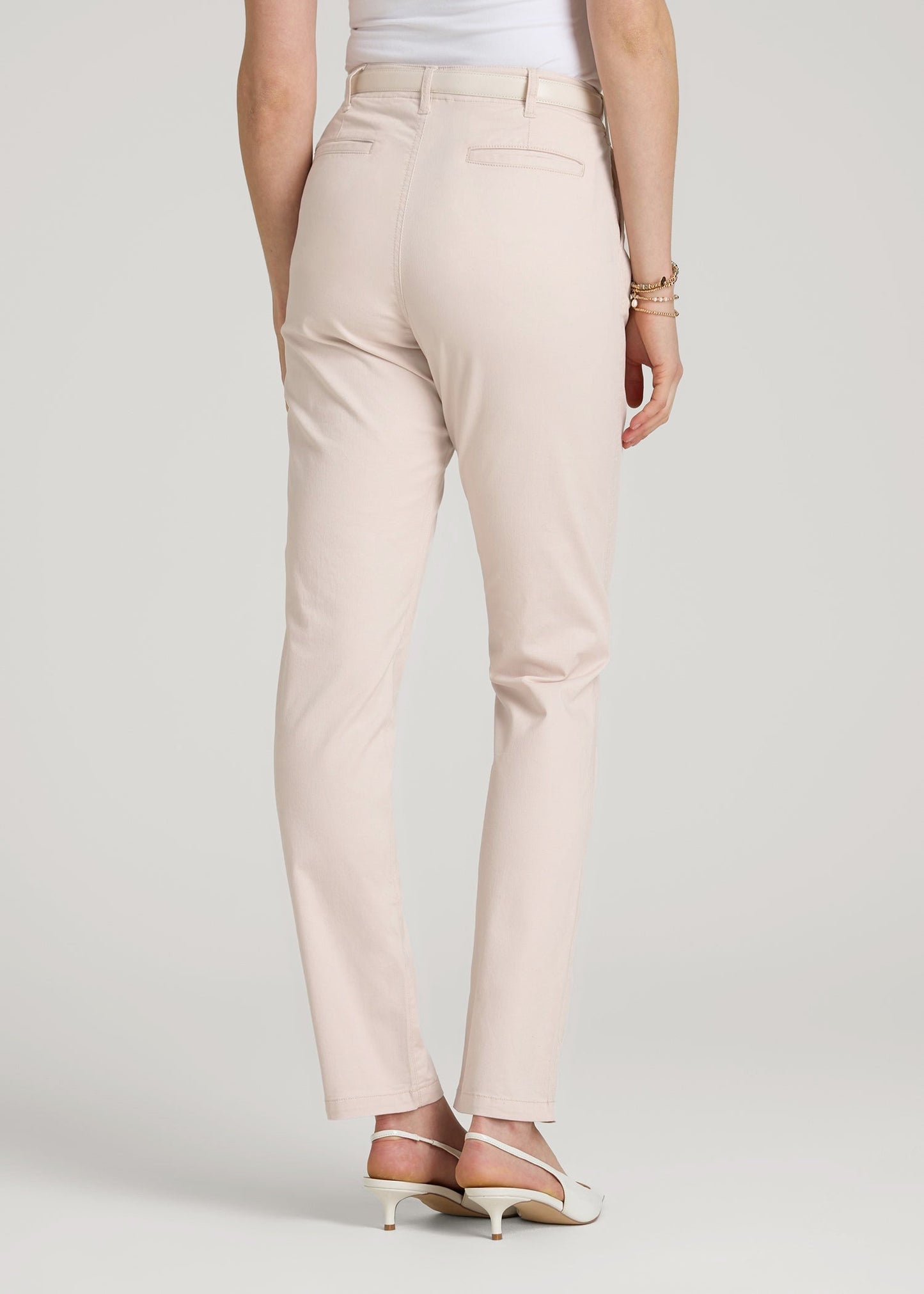 American Tall Men|Women High Rise Tapered Chino Pants for Tall Women in Shell