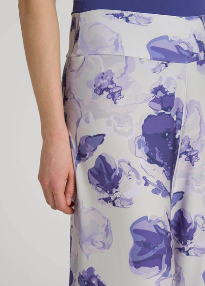 American Tall Men|Women Pull-On Breezy Wide Leg Pants for Tall Women in Petal Wash