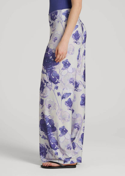 American Tall Men|Women Pull-On Breezy Wide Leg Pants for Tall Women in Petal Wash
