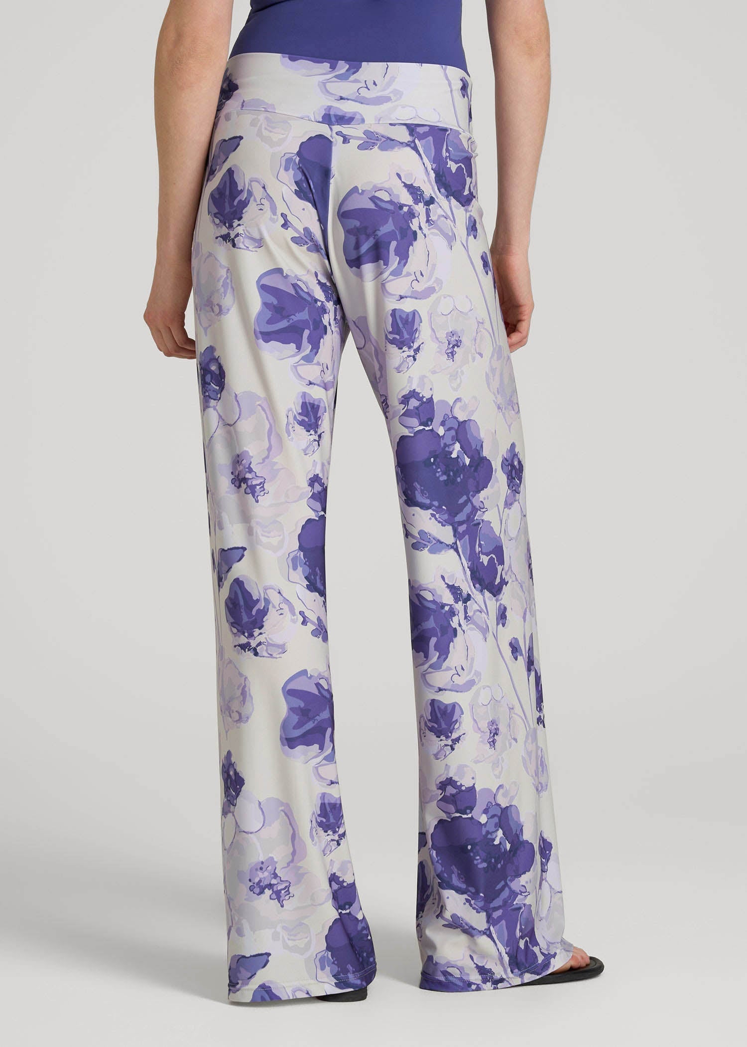 American Tall Men|Women Pull-On Breezy Wide Leg Pants for Tall Women in Petal Wash