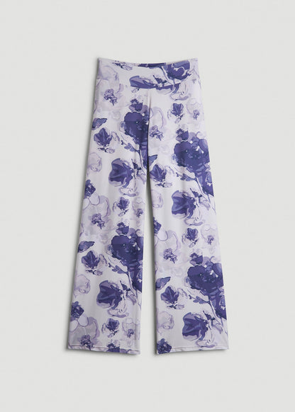 American Tall Men|Women Pull-On Breezy Wide Leg Pants for Tall Women in Petal Wash