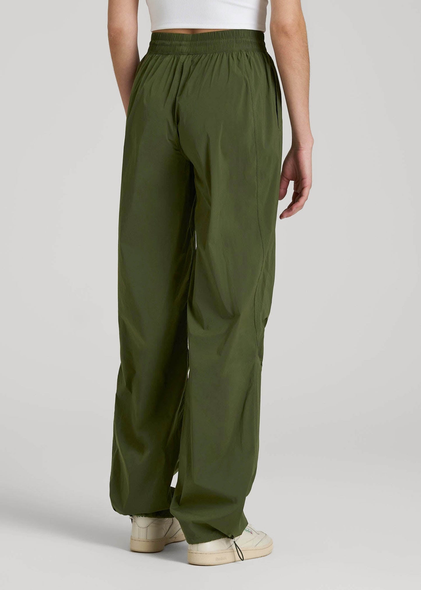 American Tall Men|Women Parachute Jogger for Tall Women in Kale Green
