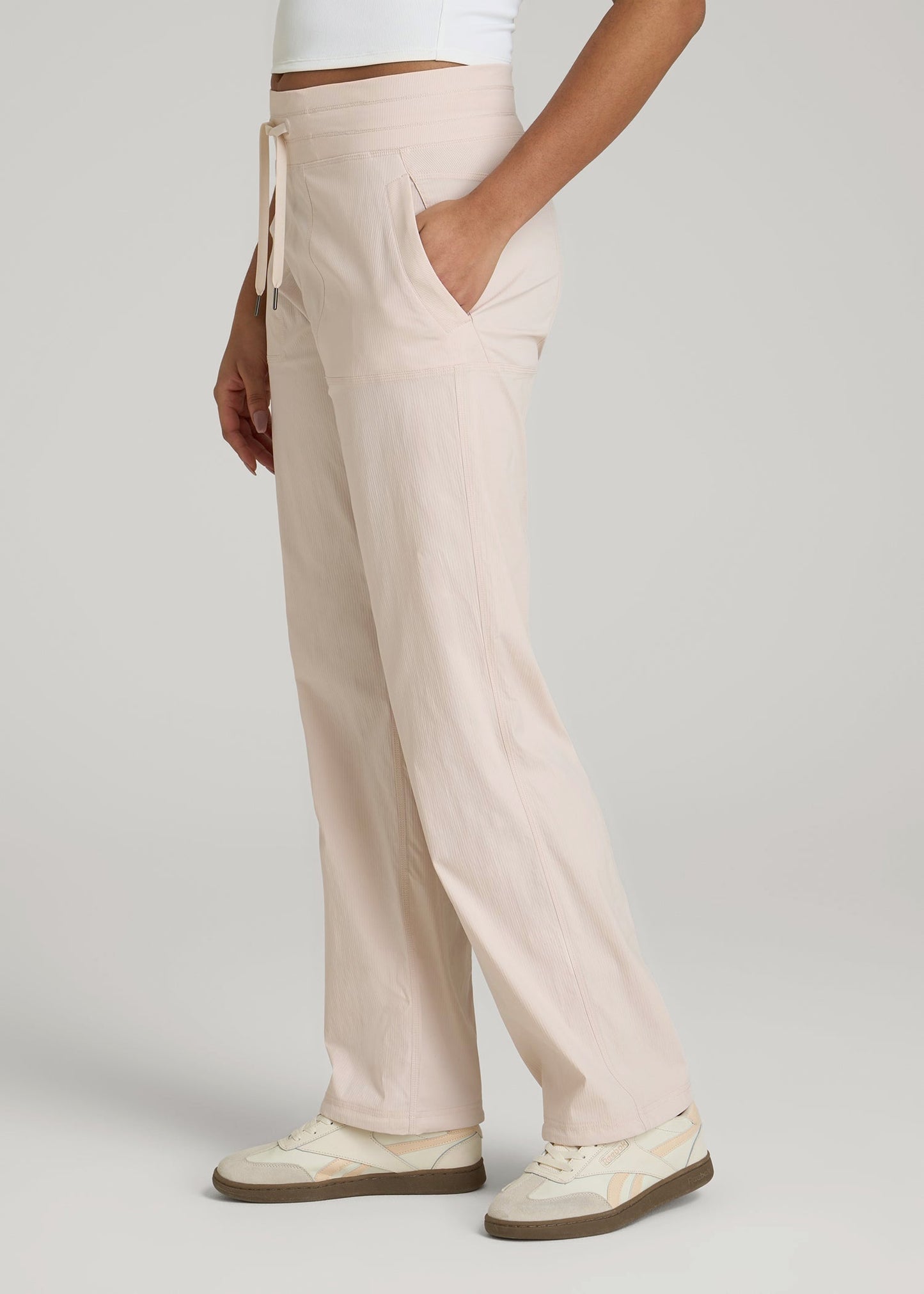American Tall Men|Women High-Rise After Practice Pant for Tall Women in Shell