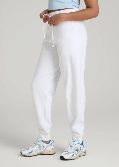 American Tall Men|Women A.T. Basics Athletic Joggers for Tall Women in Optic White