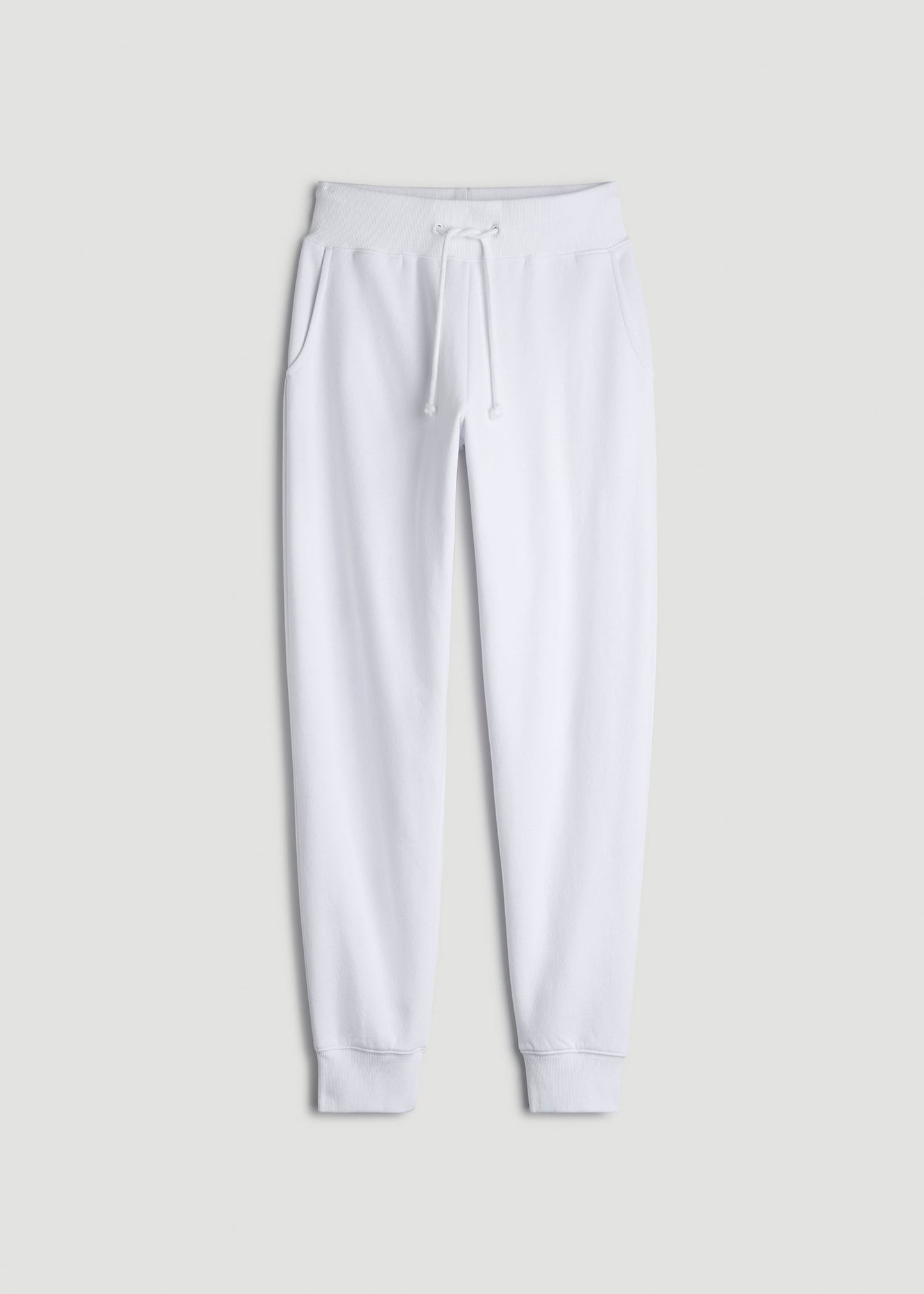 American Tall Men|Women A.T. Basics Athletic Joggers for Tall Women in Optic White