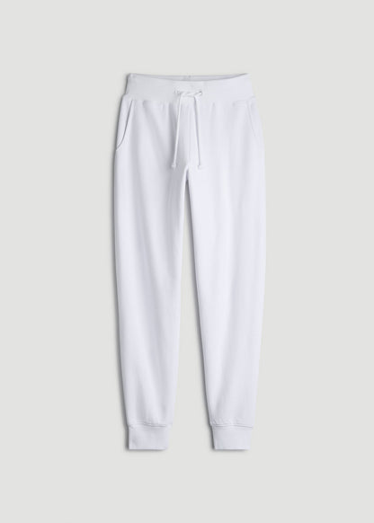 American Tall Men|Women A.T. Basics Athletic Joggers for Tall Women in Optic White