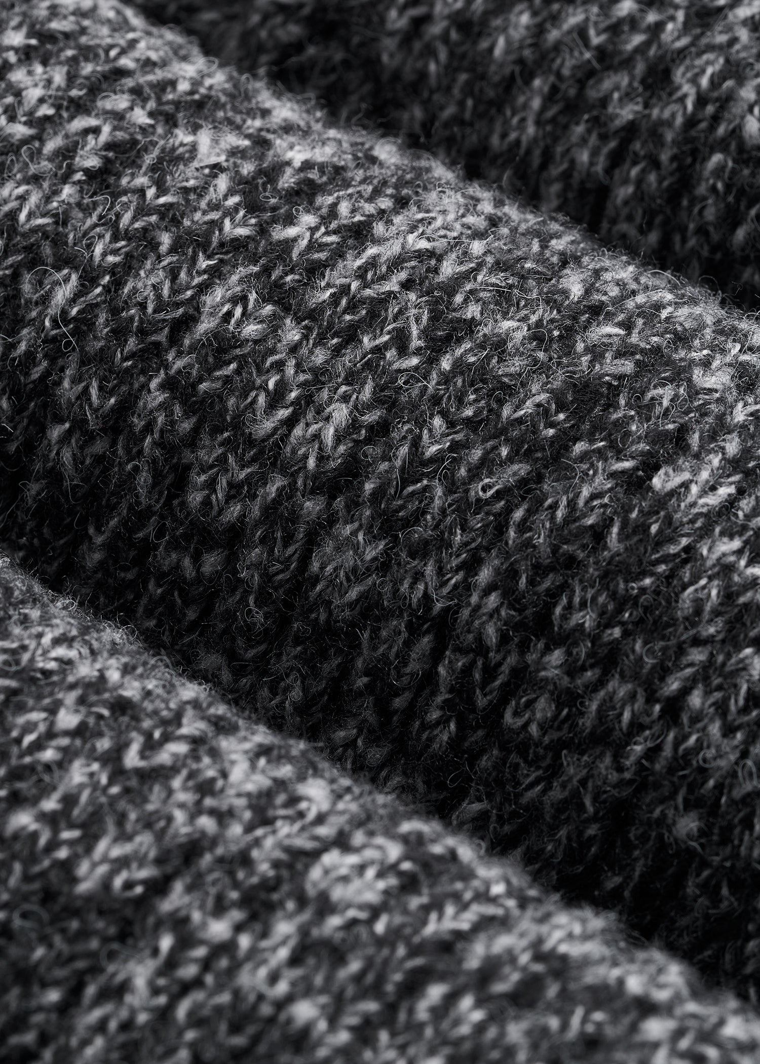 American Tall Men LJ&S Wool Blend Beanie for Tall Men in Charcoal Mix