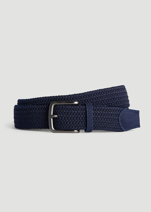 American Tall Men Stretch Woven Belt in Evening Blue
