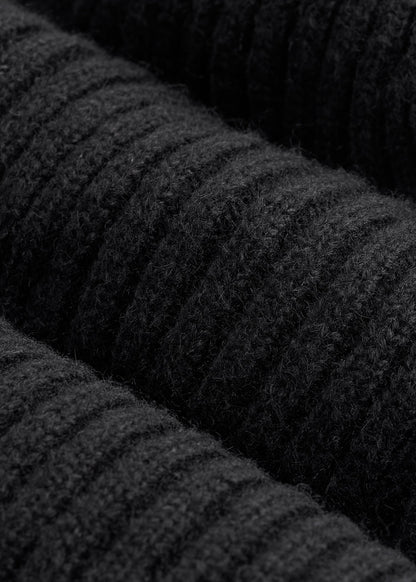 American Tall Men LJ&S Wool Blend Beanie for Tall Men in Black