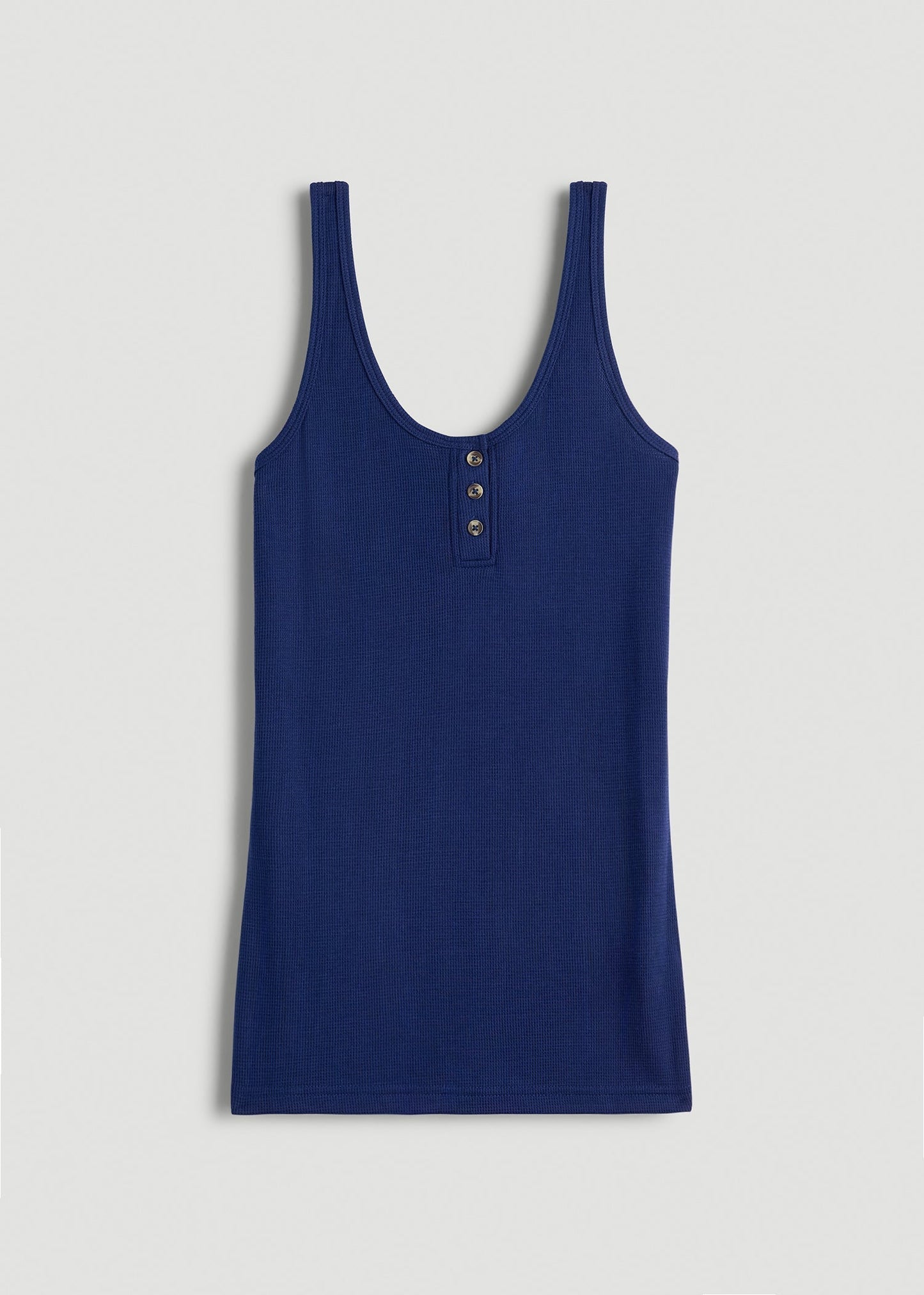 American Tall Women Waffle Tank Top for Tall Women in Midnight Blue