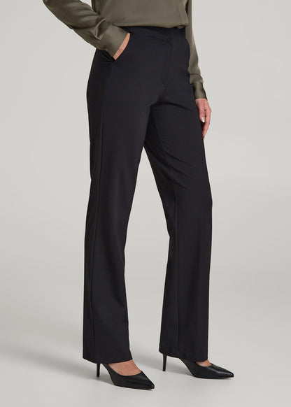 American Tall Women Freedom Flex Straight Leg Dress Pants for Tall Women in Black