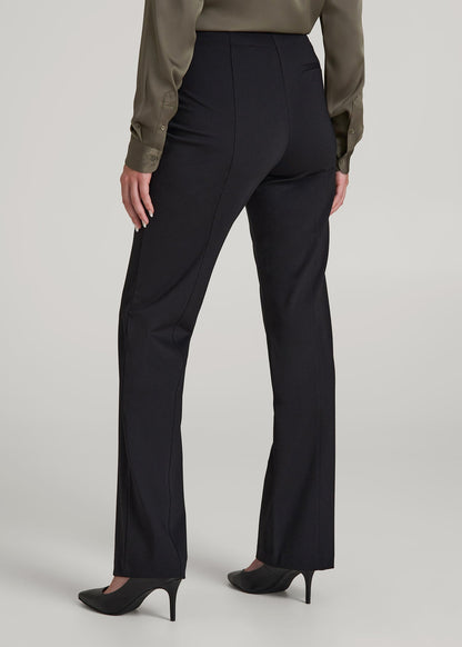 American Tall Women Freedom Flex Straight Leg Dress Pants for Tall Women in Black