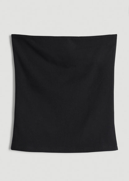 American Tall Women Cotton Tube Top for Tall Women in Black