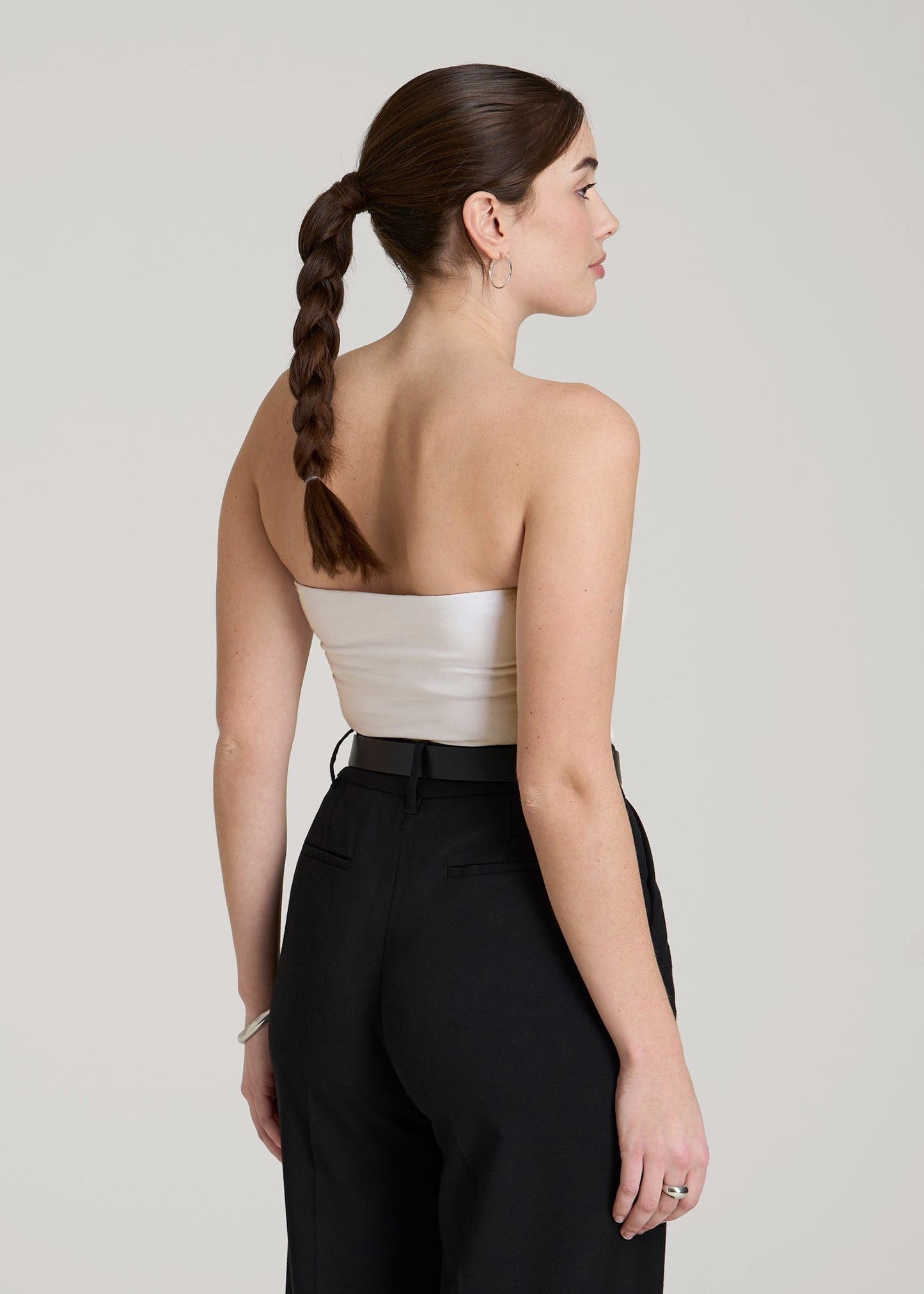 American Tall Women Cotton Tube Top for Tall Women in White