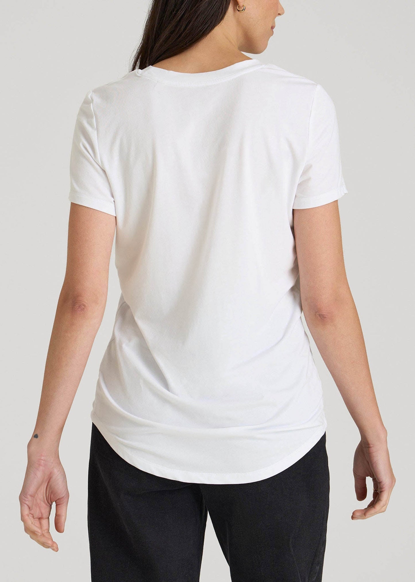 American Tall Women Logo Tee for Tall Women in White