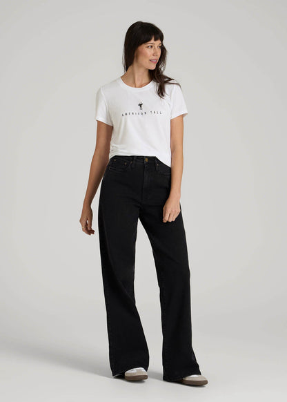 American Tall Women Logo Tee for Tall Women in White