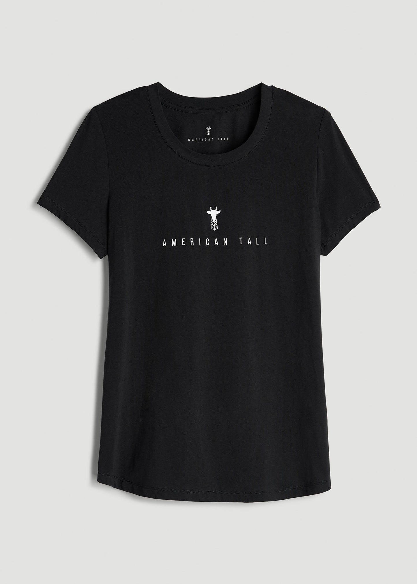 American Tall Women Logo Tee for Tall Women in Black
