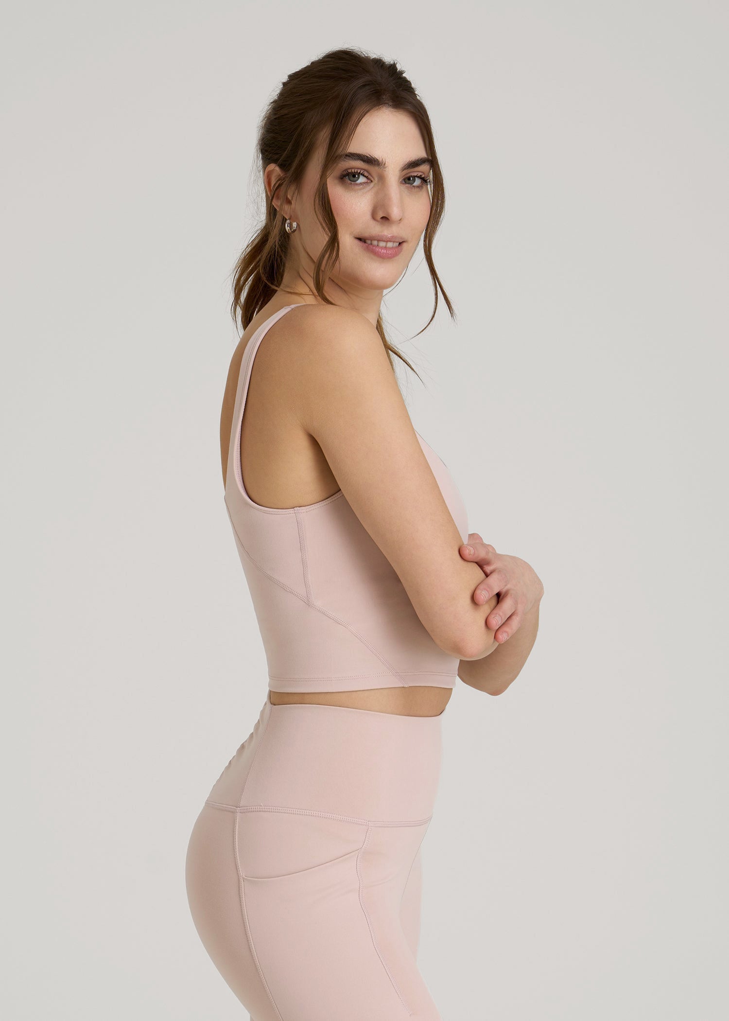 American Tall Women Balance Tank Top for Tall Women in Desert Rose