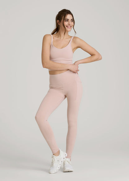 American Tall Women Balance Tank Top for Tall Women in Desert Rose