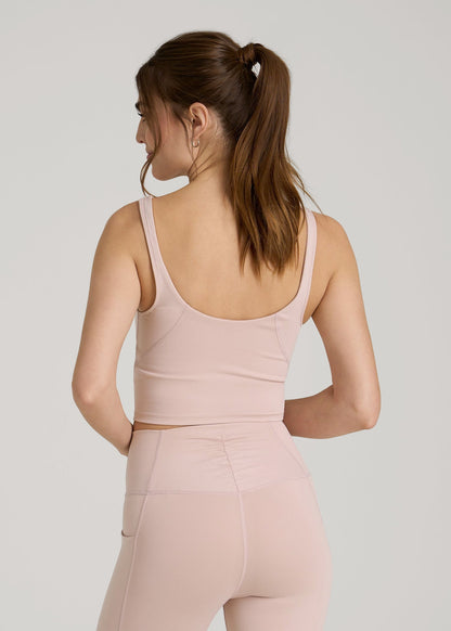 American Tall Women Balance Tank Top for Tall Women in Desert Rose