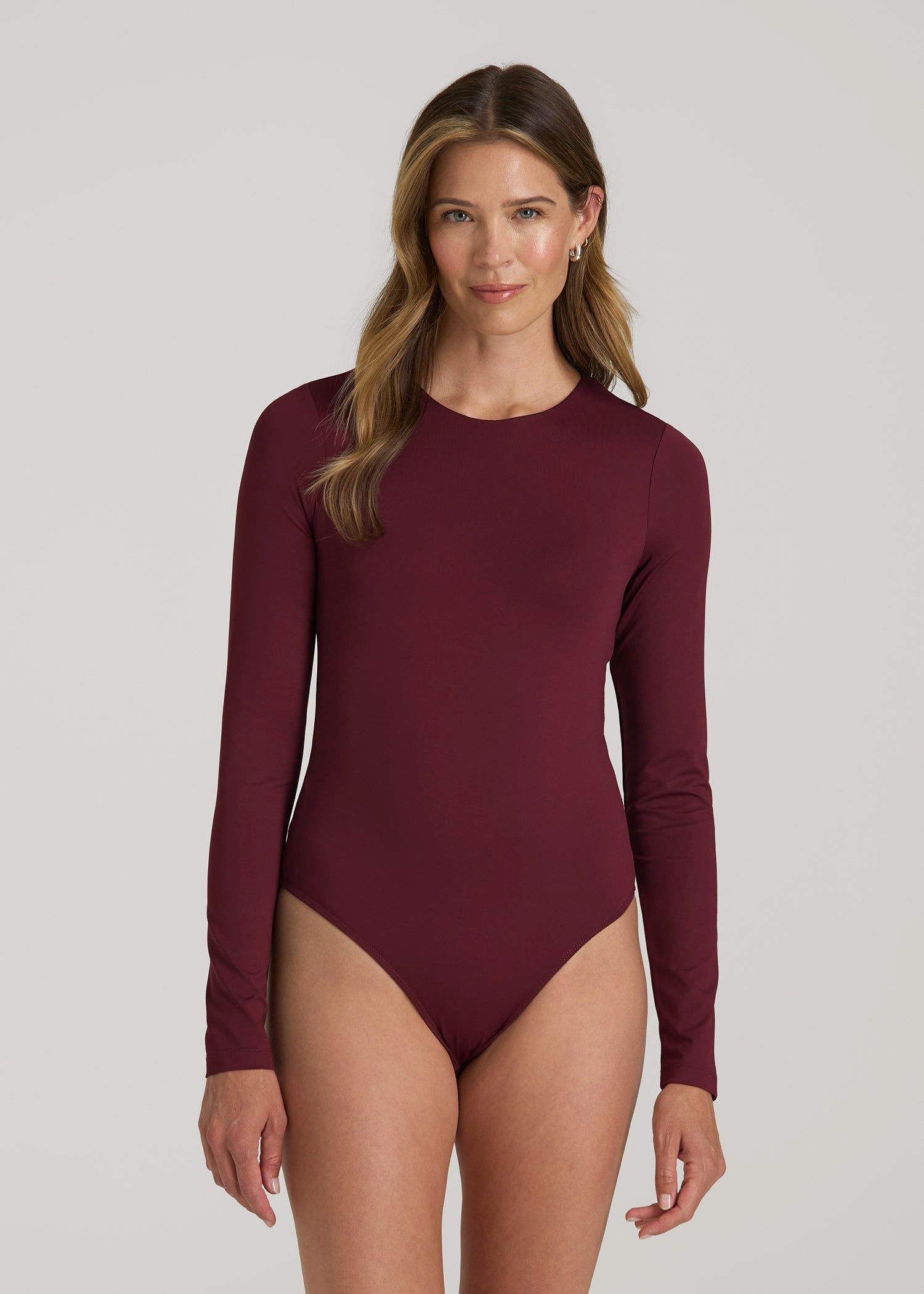 American Tall Women Long Sleeve Bodysuit for Tall Women in Port Royale