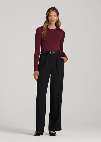 American Tall Women Long Sleeve Bodysuit for Tall Women in Port Royale