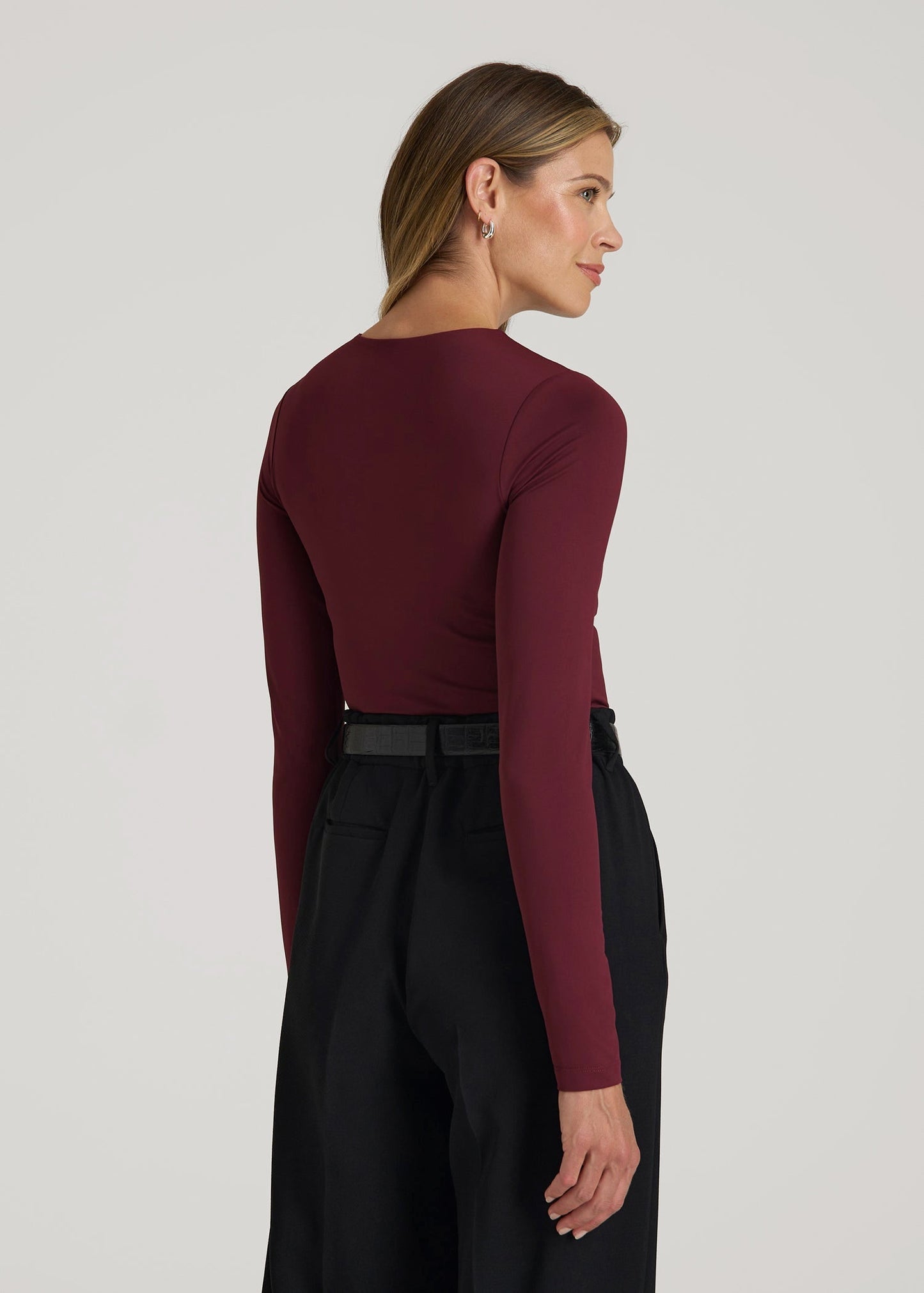 American Tall Women Long Sleeve Bodysuit for Tall Women in Port Royale